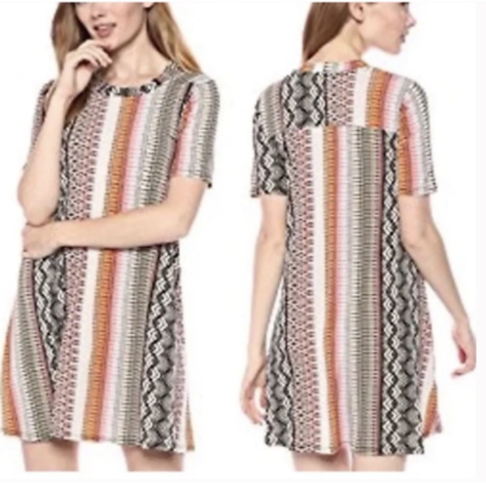 BCBGeneration Geometric Swing Boho Dress
